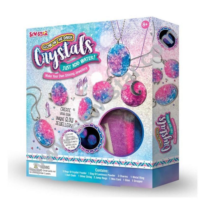 Sew Star Glow-In-The-Dark Crystal Jewelry Kit: Create Your Own Sparkling Masterpieces