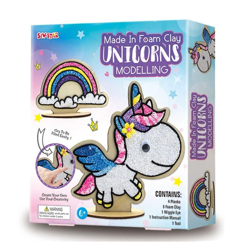 Sew Star Foam Clay Unicorn And Rainbow Kit: Create Magical 3D Creations