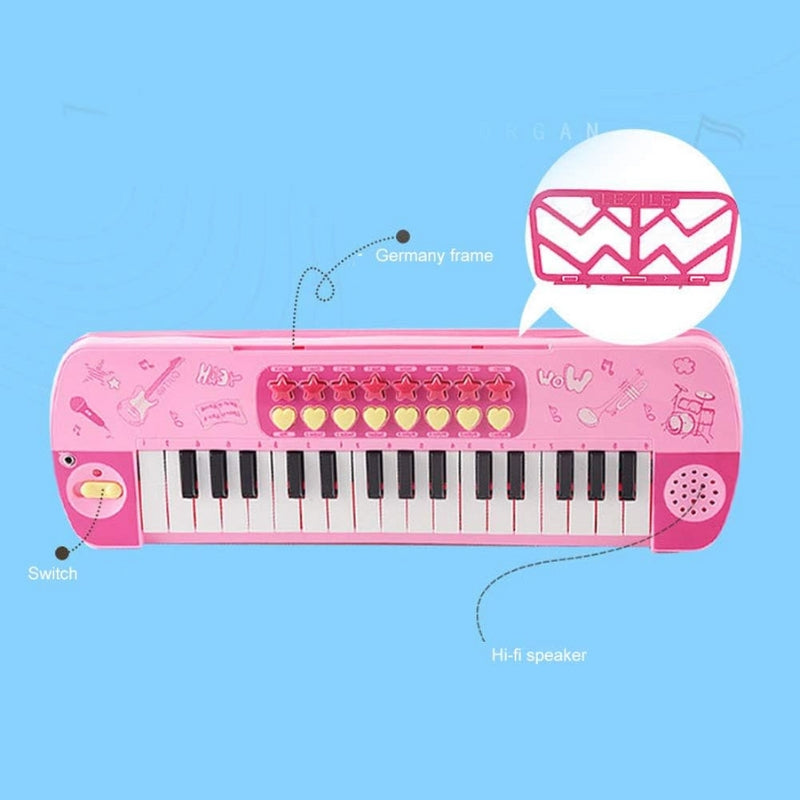 Electric Musical Piano Keyboard With Microphone For Kids