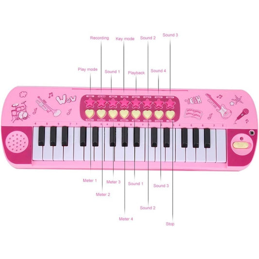 Electric Musical Piano Keyboard With Microphone For Kids