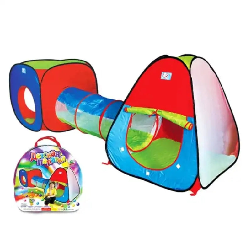 3 In 1 Pop-Up Tent With Tunnel For Kids