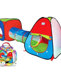 3 In 1 Pop-Up Tent With Tunnel For Kids
