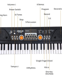 Bigfun 40 Keys Electronic Keyboard With Mic For Kids
