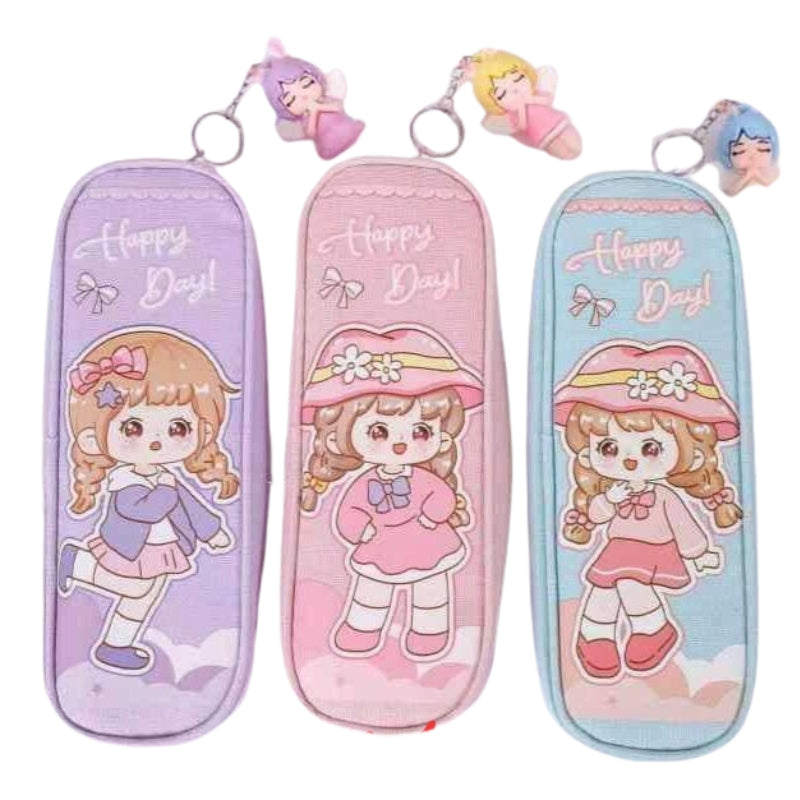 Happy Day Doll Pencil Case For Girls