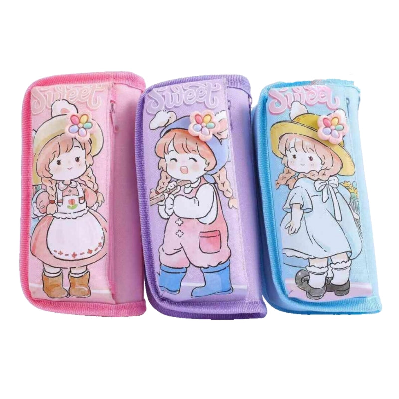 Sweet Doll Pencil Box For Girls