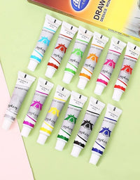 Waterproof Acrylic Non-Toxic Paint - (12 Colors)

