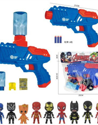 Marvel Character 2 In 1 Toy Gun With Mini Toy Figures For Kids
