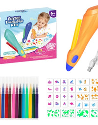 Electric Multicolor Blow Pen For Kids - 12 Colors
