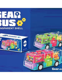 Gear Structured Bus With Transparent Shell For Kids

