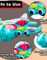 Gear Structured Airplane With Transparent Shell For Kids
