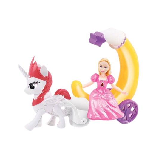 Barbie Electric Unicorn Carriage Toy For Kids