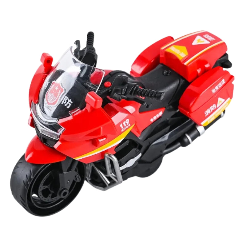 Intertia Police Motorcycle Toy For Kids