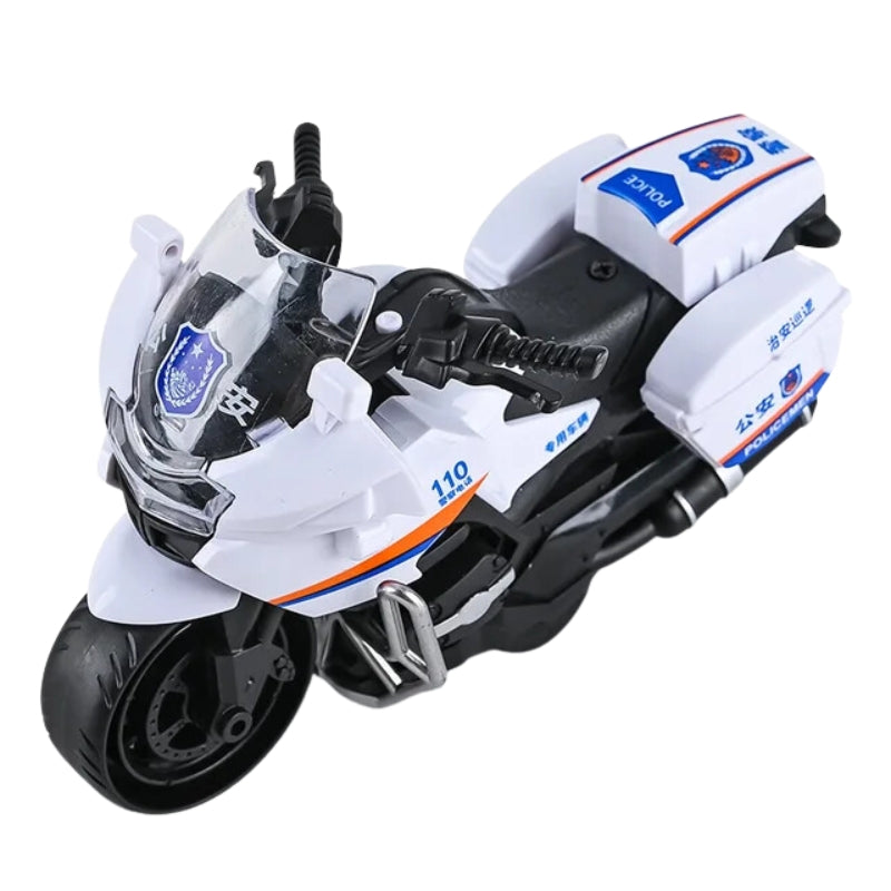 Intertia Police Motorcycle Toy For Kids