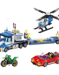 City Police Truck & Trailer Building blocks Toy For Kids
