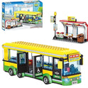 City Bus Station Building Blocks Toy For Kids