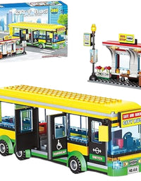 City Bus Station Building Blocks Toy For Kids
