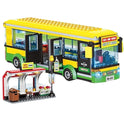 City Bus Station Building Blocks Toy For Kids