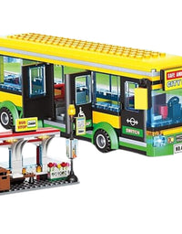 City Bus Station Building Blocks Toy For Kids
