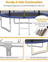 Circular Trampoline With Safety Net And Ladder For Kids - 8 FT
