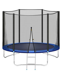 Circular Trampoline With Safety Net And Ladder For Kids - 10 FT
