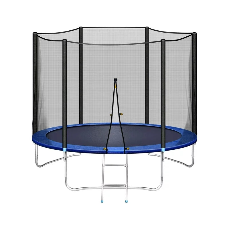 Circular Trampoline With Safety Net And Ladder For Kids - 10 FT