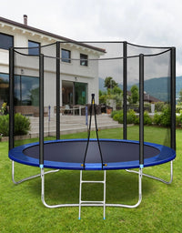 Circular Trampoline With Safety Net And Ladder For Kids - 10 FT
