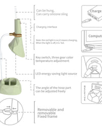 Smart Eye Protection 2 In 1 Study Lamp With Mobile Holder
