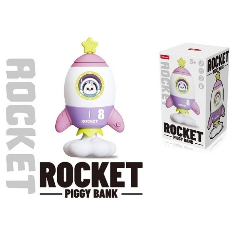 Rocket Piggy Bank For Kids