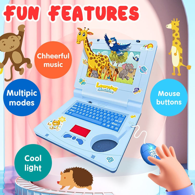 Puzzle Learning Laptop With Screen Animation And Mouse For Kids