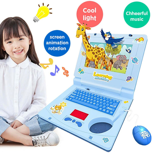 Puzzle Learning Laptop With Screen Animation And Mouse For Kids