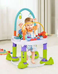 4 In 1 Foldable Bouncer Activity Center With Height Adjustable For Baby

