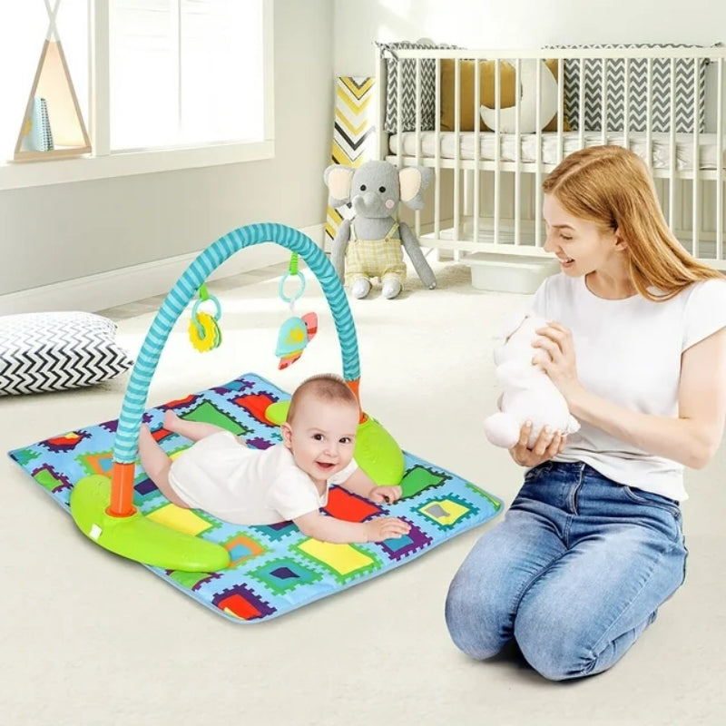 4 In 1 Foldable Bouncer Activity Center With Height Adjustable For Baby