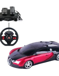 Bugatti Remote Control Car With Steering Wheel And Pedals For Kids
