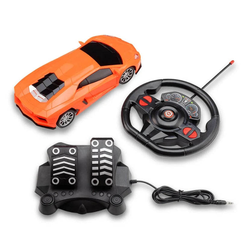 Lamborghini Remote Control Car With Steering Wheel And Pedals For Kids