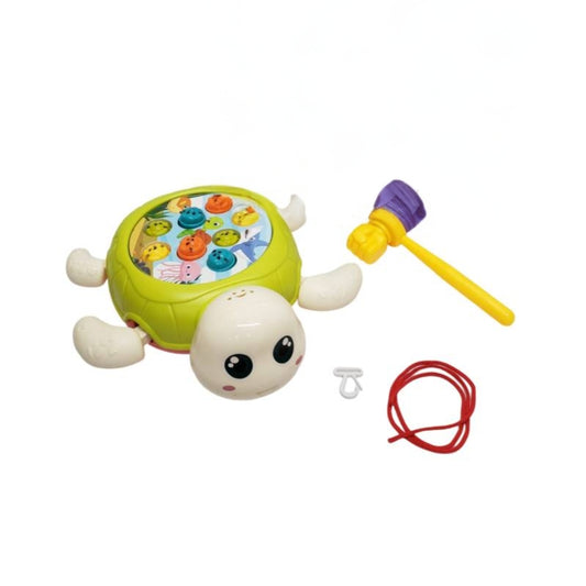 Hammer Knocking Turtle Toy With Light & Music For Kids