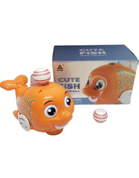 Battery Operated Fish With Light And Music Toy For Kids
