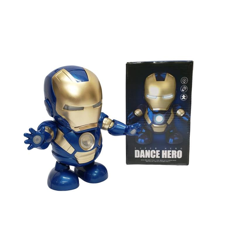 Iron Man Dancing Robot With Light & Music Toy For Kids