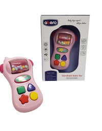 Handheld Baby Phone Pink Musical Toy For Toddlers
