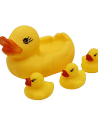 Soft Rubber Duck Family Toy For Kids - 4 Pcs
