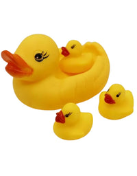 Soft Rubber Duck Family Toy For Kids - 4 Pcs
