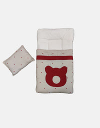 Cute Bear Shape Baby Carry Nest For New Born Babies - Maroon
