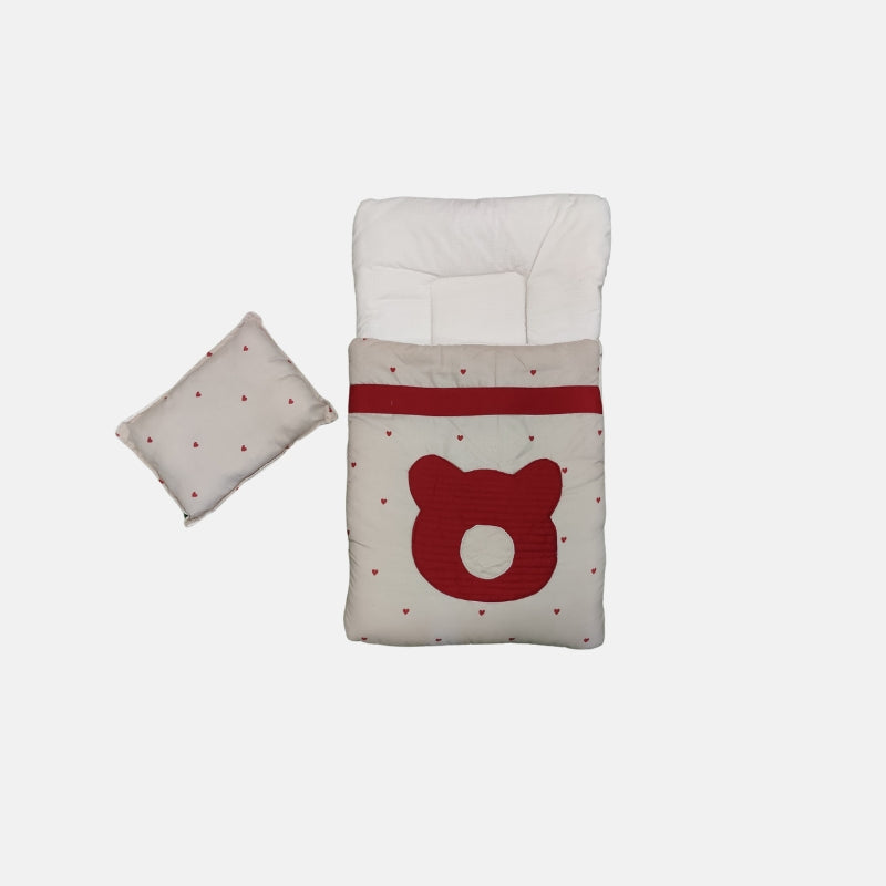 Cute Bear Shape Baby Carry Nest For New Born Babies - Maroon