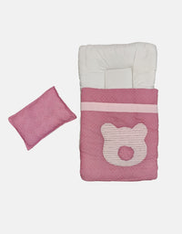 Cute Bear Shape Baby Carry Nest For New Born Babies - Pink
