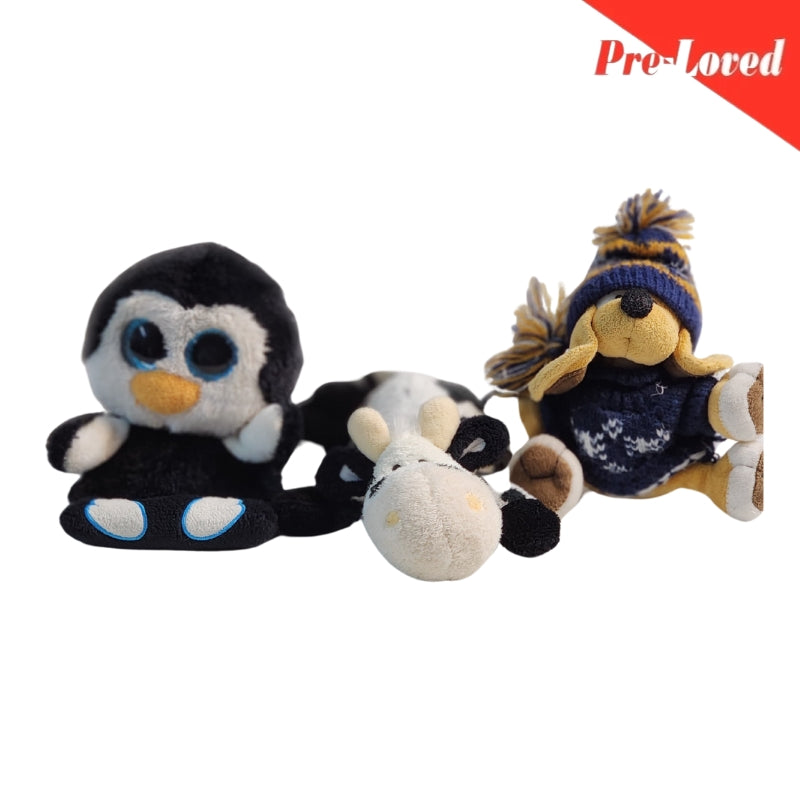 Penguin/Teddy Bear/Cow Extra Soft Stuff Toy Pack of 3 Premium Pre-loved