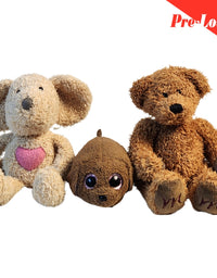 Maggie Poodle Teeny Ty / Brown Teddy / Heart Teddy Pack of 3 Premium Pre-loved
