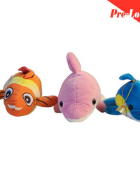 Blue Fish / Orange Fish / Pink Fish Plush Toy Pack of 3 Premium Pre-loved
