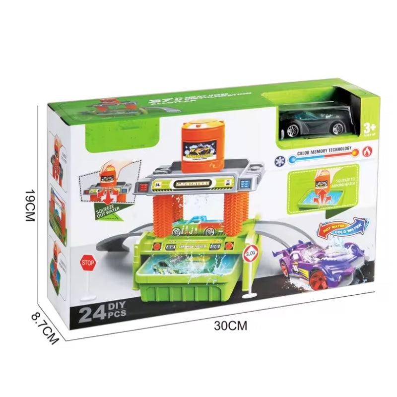 Car Wash Sanitation Set With One Alloy Car Toy For Kids