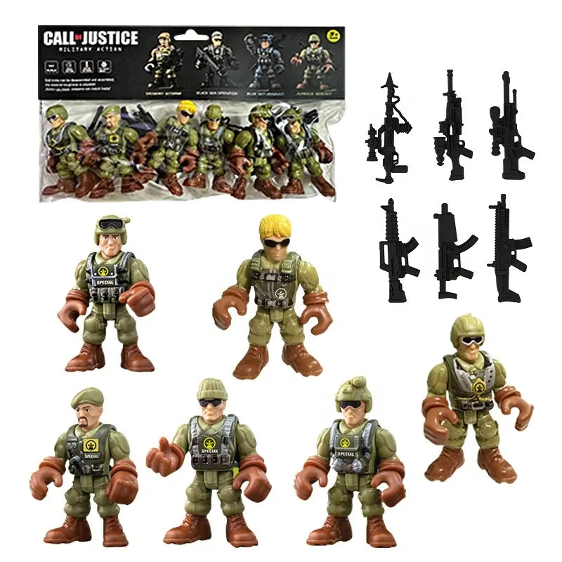 Call of Justice Military Action Figures Set with Accessories