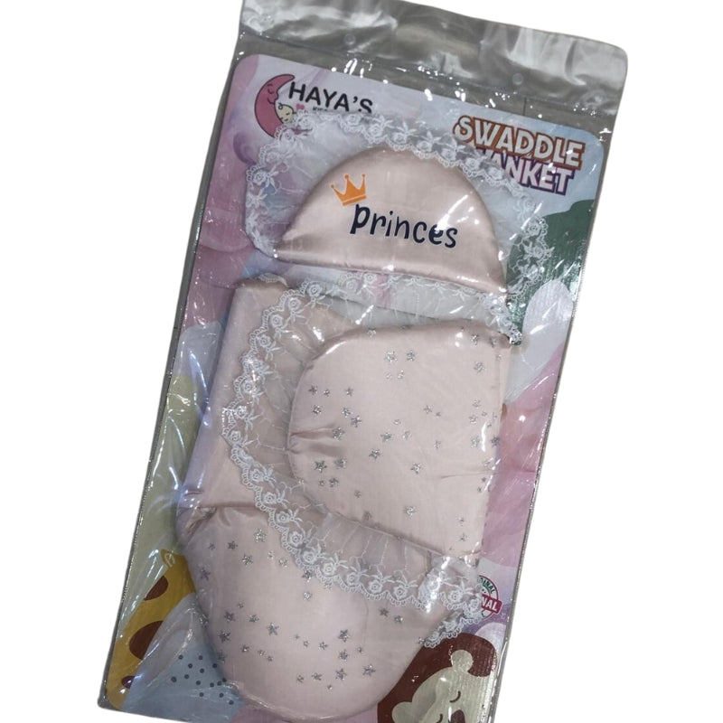 Princess-Themed Baby Swaddle Blanket – Soft and Stylish Design