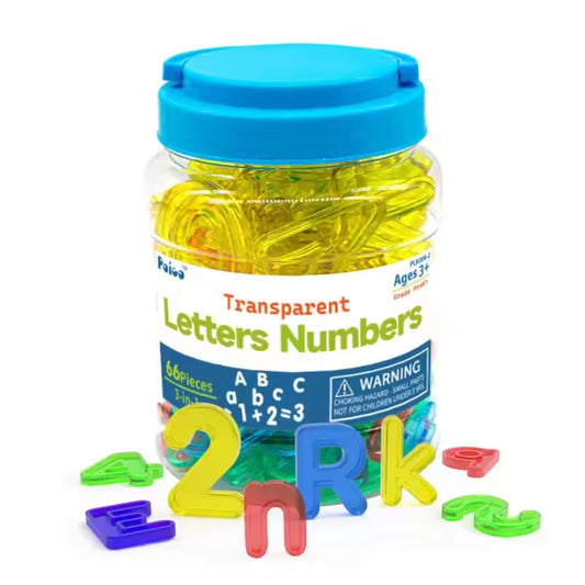 Transparent Letters and Numbers Educational Toy Set for Kids